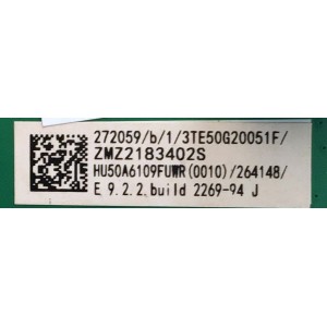 MAIN FUENTE PARA SMART TV HISENSE 4K (3840 x 2160) CON LED / NUMERO DE PARTE 272059 / RSAG7.820.9221/ROH / ZMZ2183402S / 3TE50G20051F / 264148 / MODELO 50R6090G5 50A6109FU